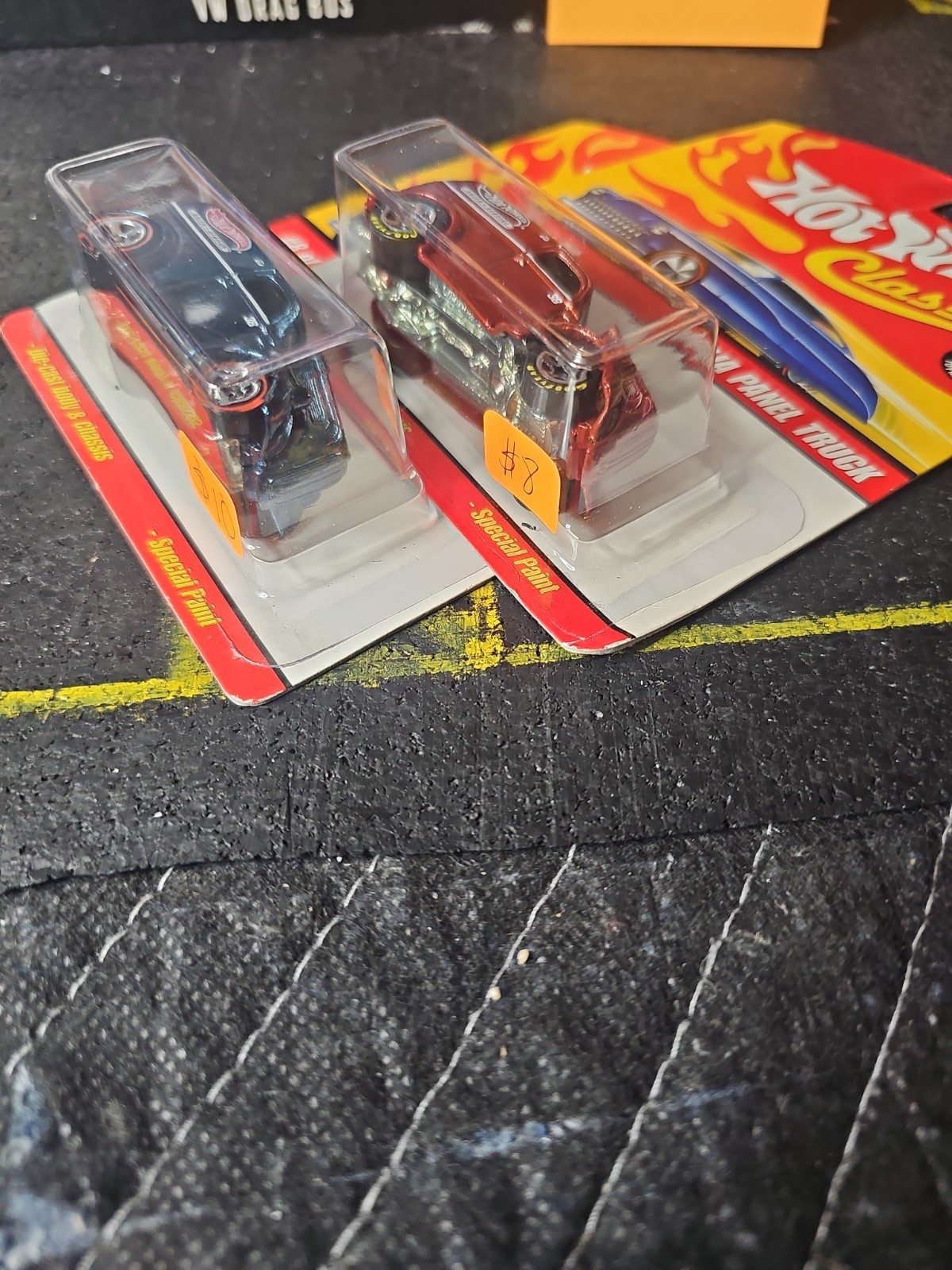 (2) 2005 HOT WHEELS ANGLIA PANEL TRUCKS, #8/30 CLASSICS SERIES 2, SPECTRAFLAME