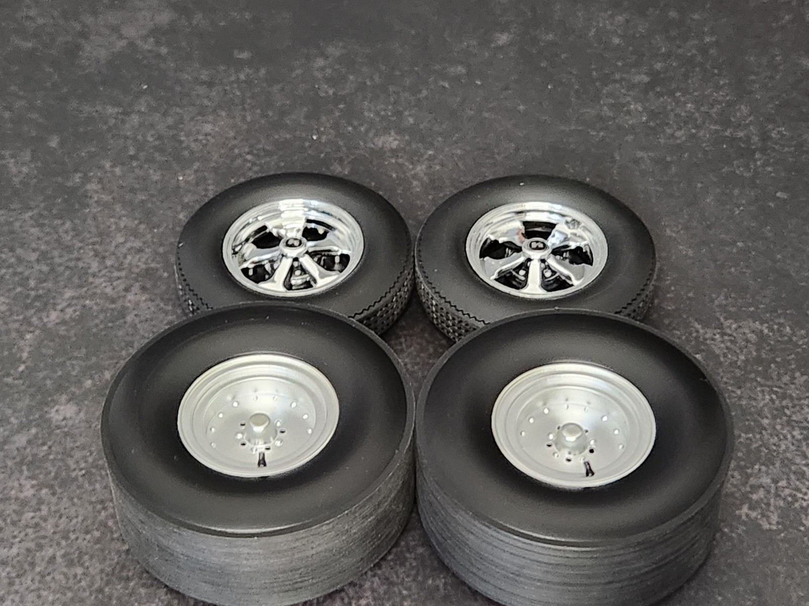 1/18 ACME Keystone Drag Wheel & Tire Set-A1806139W