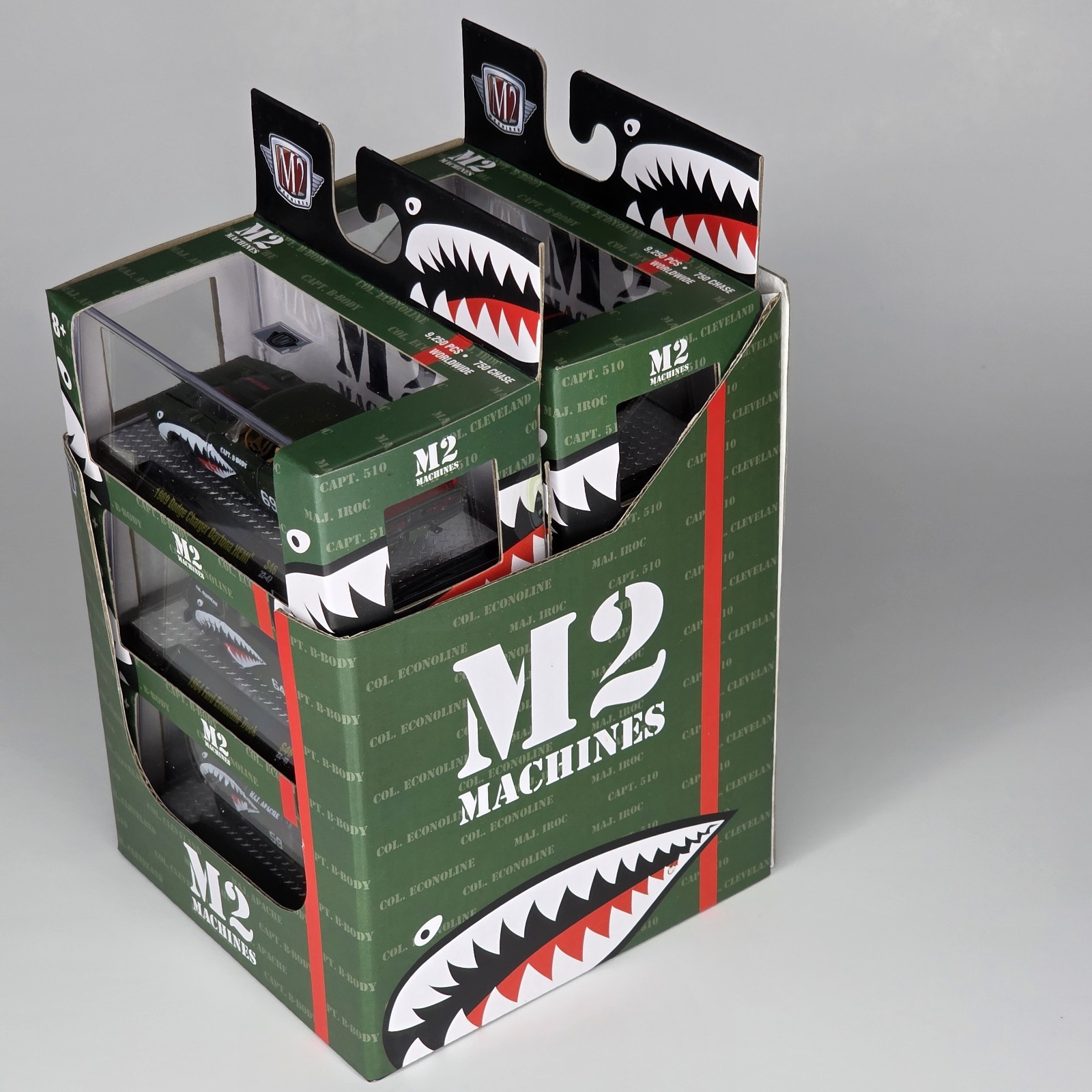 M2 Machines Military Tiger Shark Set of 6 IN FACTORY SLEEVE Very RARE 1/64 New