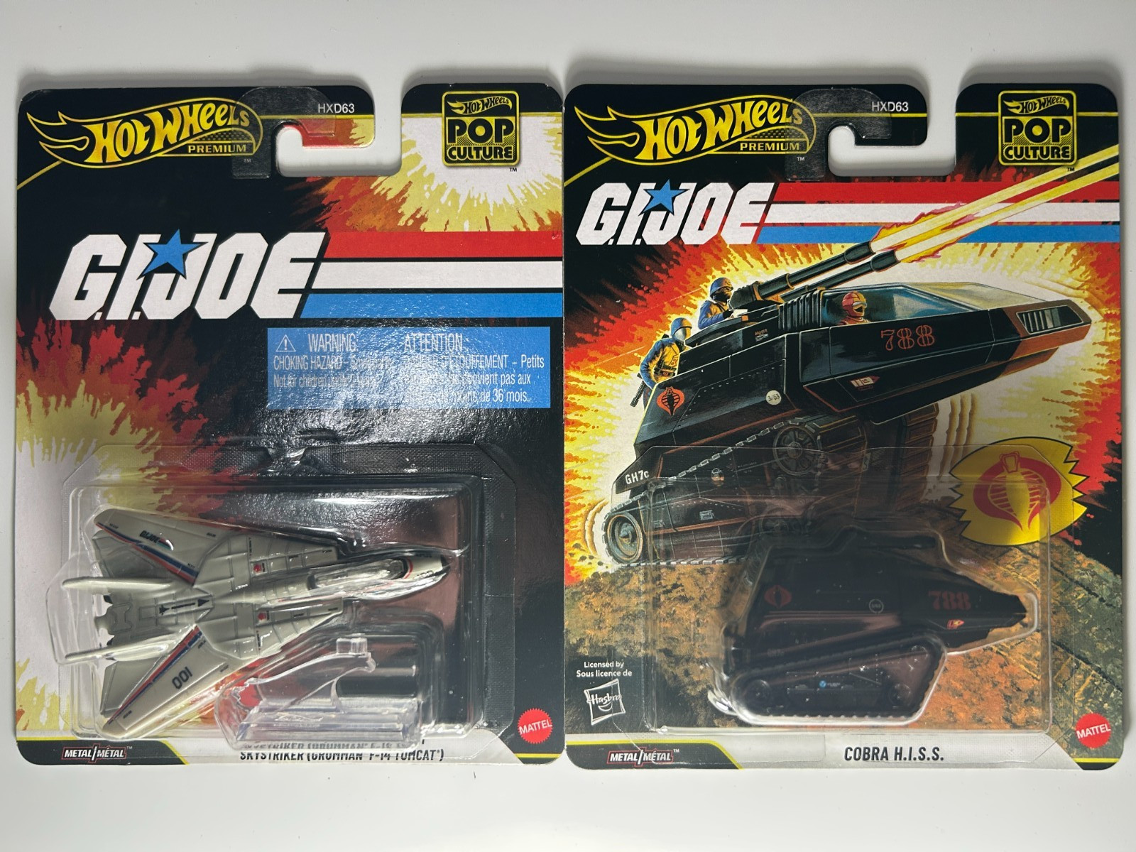 Hot Wheels Pop Culture | GI JOE Sky Striker Jet + Cobra H.I.S.S. Tank (Set of 2)