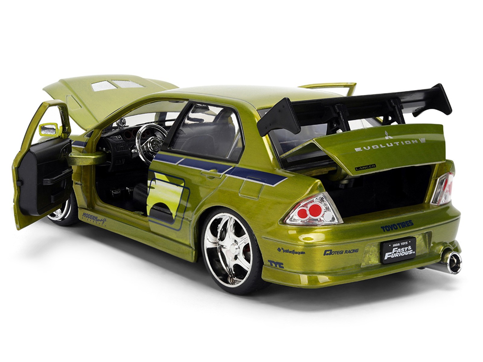 MITSUBISHI LANCER EVO VII COLOR BRUSH “FAST & FURIOUS 25 YEARS” 1/24 JADA 37874