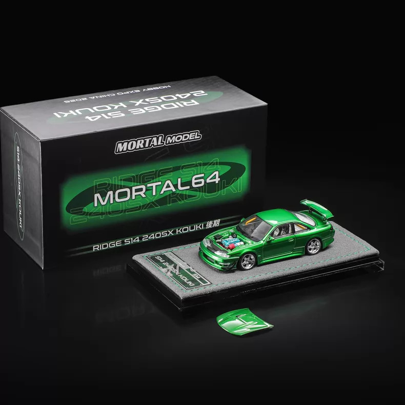 Mortal 1:64 Nissan Silvia S14 240SX Kouki Green