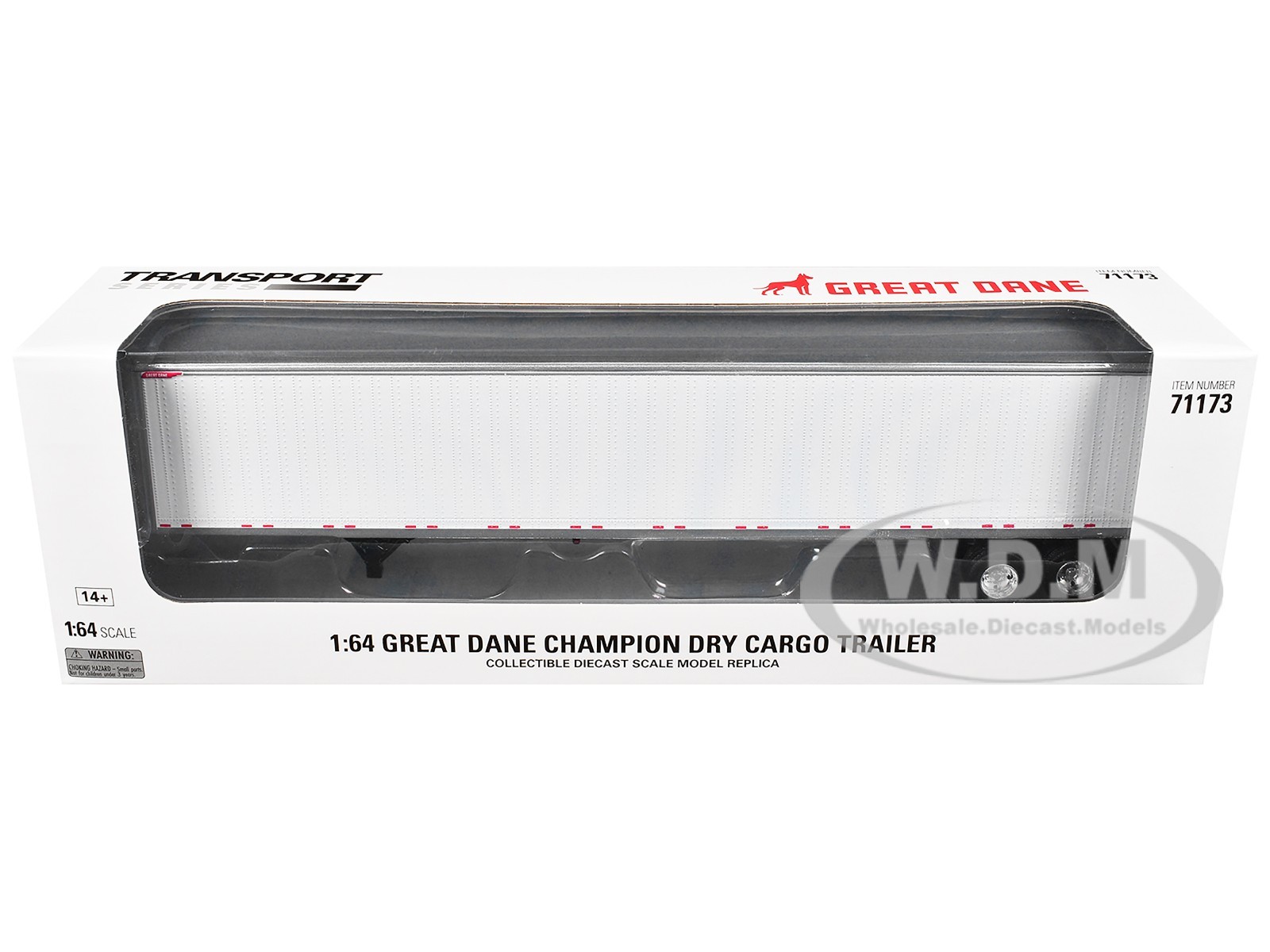 GREAT DANE CHAMPION 53′ DRY CARGO TRAILER WHITE 1/64 BY DIECAST MASTERS 71173
