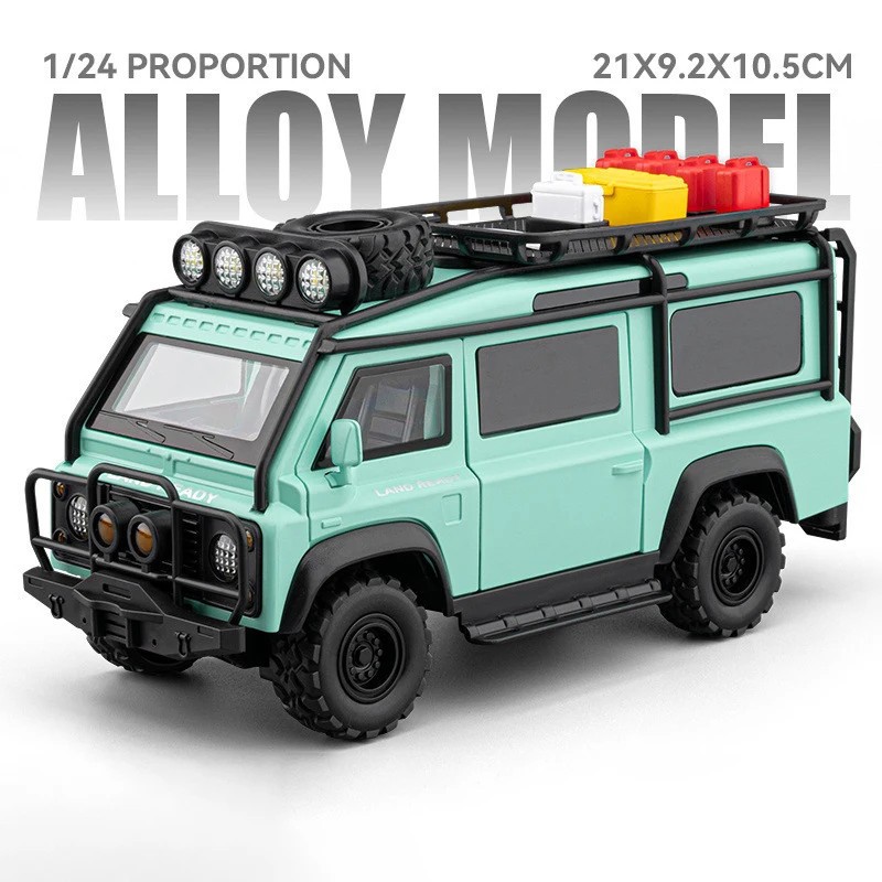 1:24 Defender Van Modified Diecast Alloy Model Sound Light Collection Vehicle