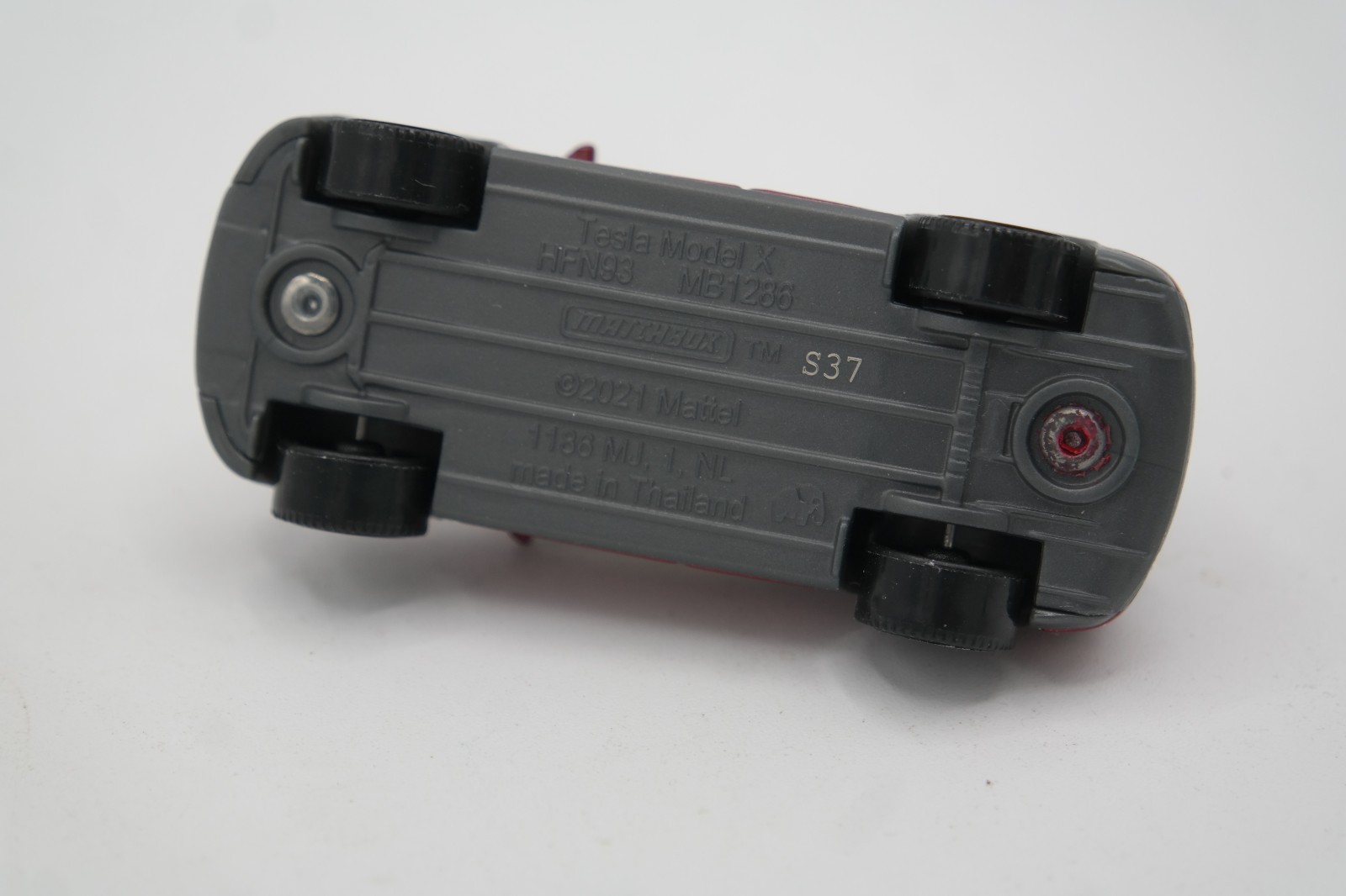 2022 MATCHBOX Tesla Model X Red Loose MINT Mainline Electric EV SUV