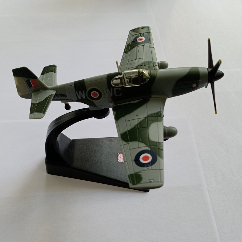 1:72 Alloy Diecast Military Model United Kingdom P-51 Mustang Fighter Aircraft