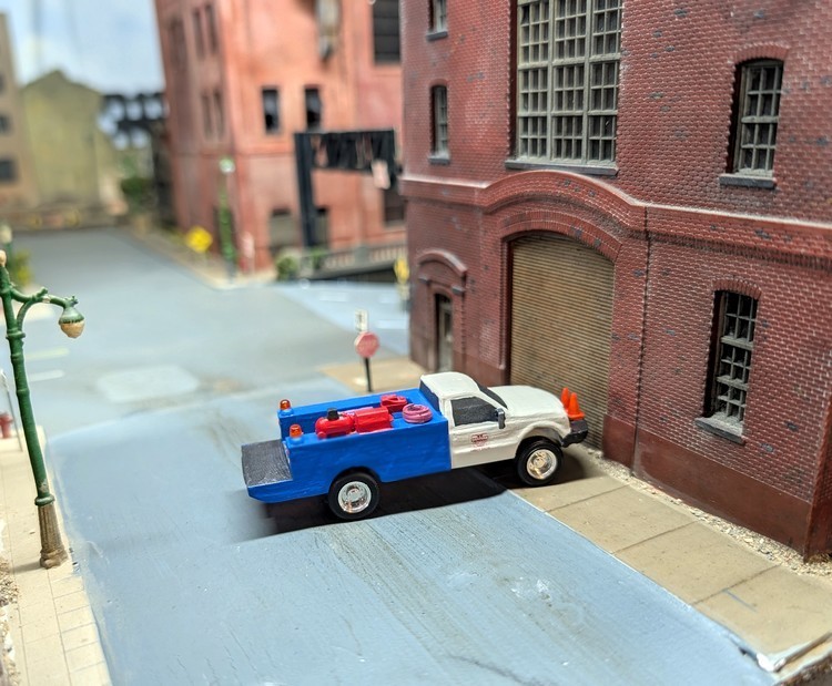 Custom Built 1/87 HO Scale Ford F250 Utility/Work Truck, 3D Printed Resin Model