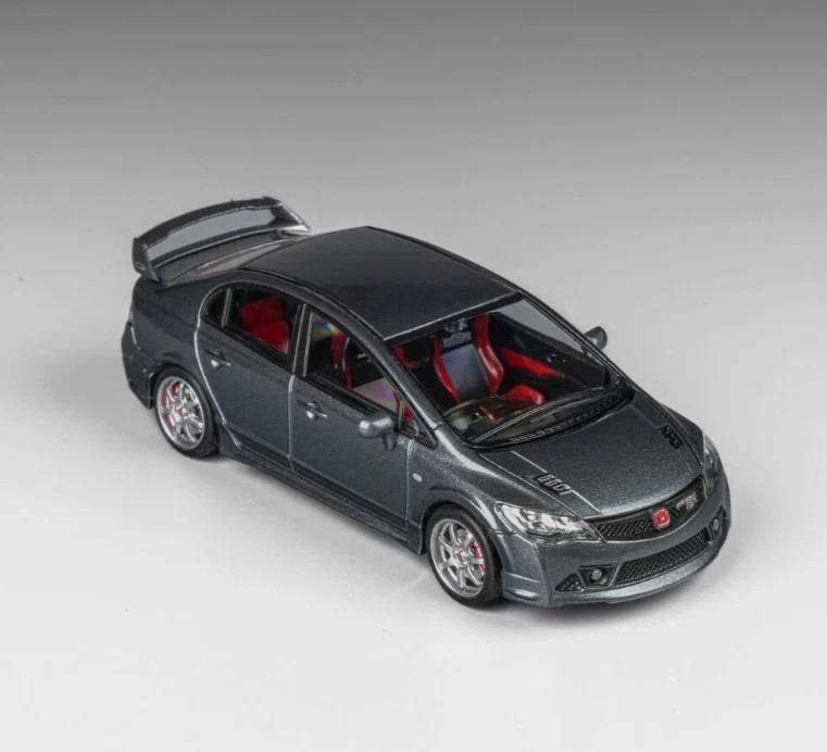 HONDA CIVIC FD2 MUGEN POWER HOOD COMES OFF 1/64 DIECAST CAR BY MICRO TURBO MT