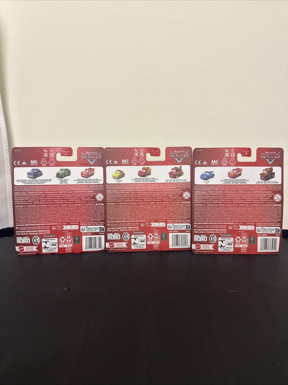 *NEW* DISNEY PIXAR CARS 3 Sets/MINI RACERS 3 PACK MCQUEEN CHICK HUDSON HORNET