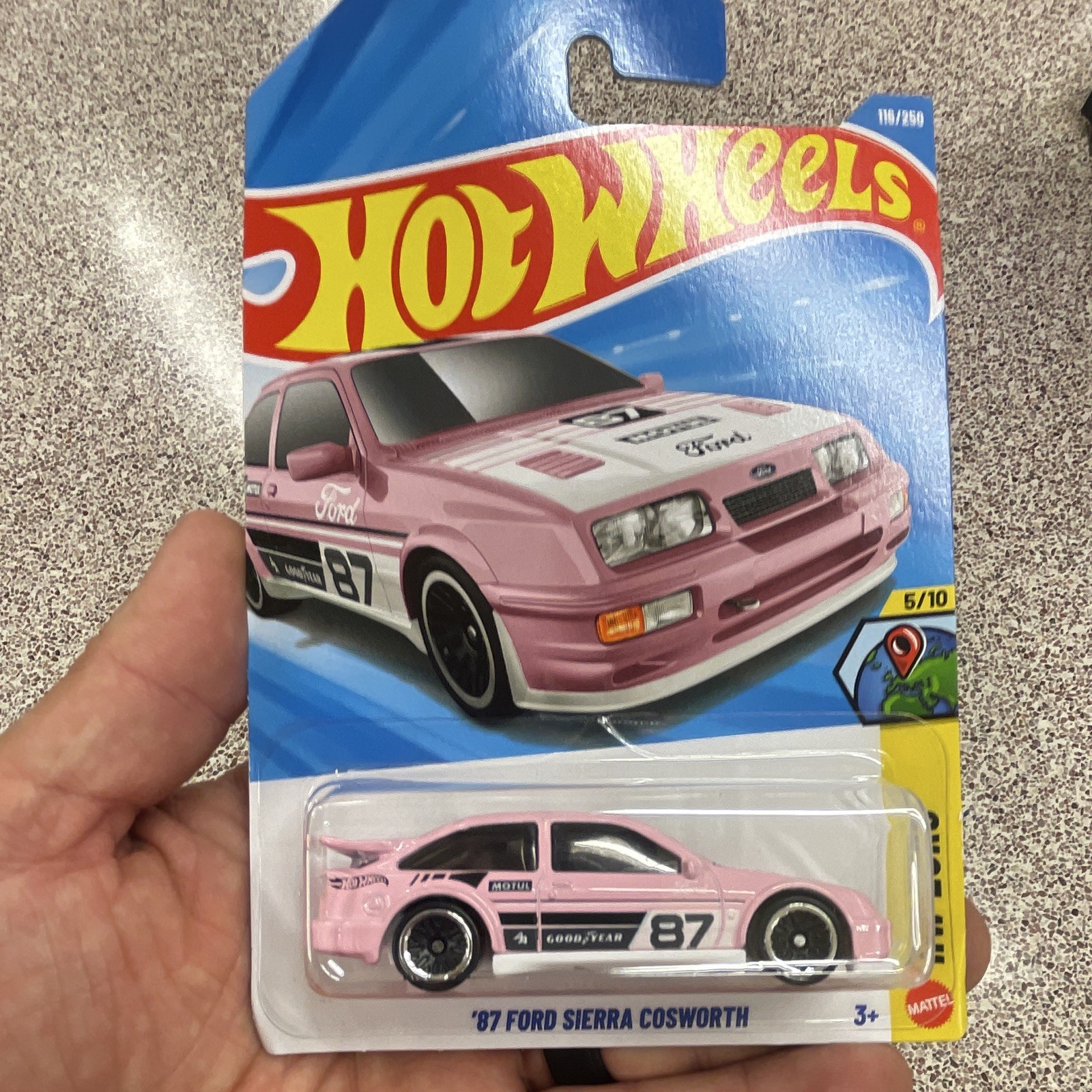 Hot Wheels HW Euro 1987 Ford Sierra Cosworth Pink 1:64 Diecast Unopened Box