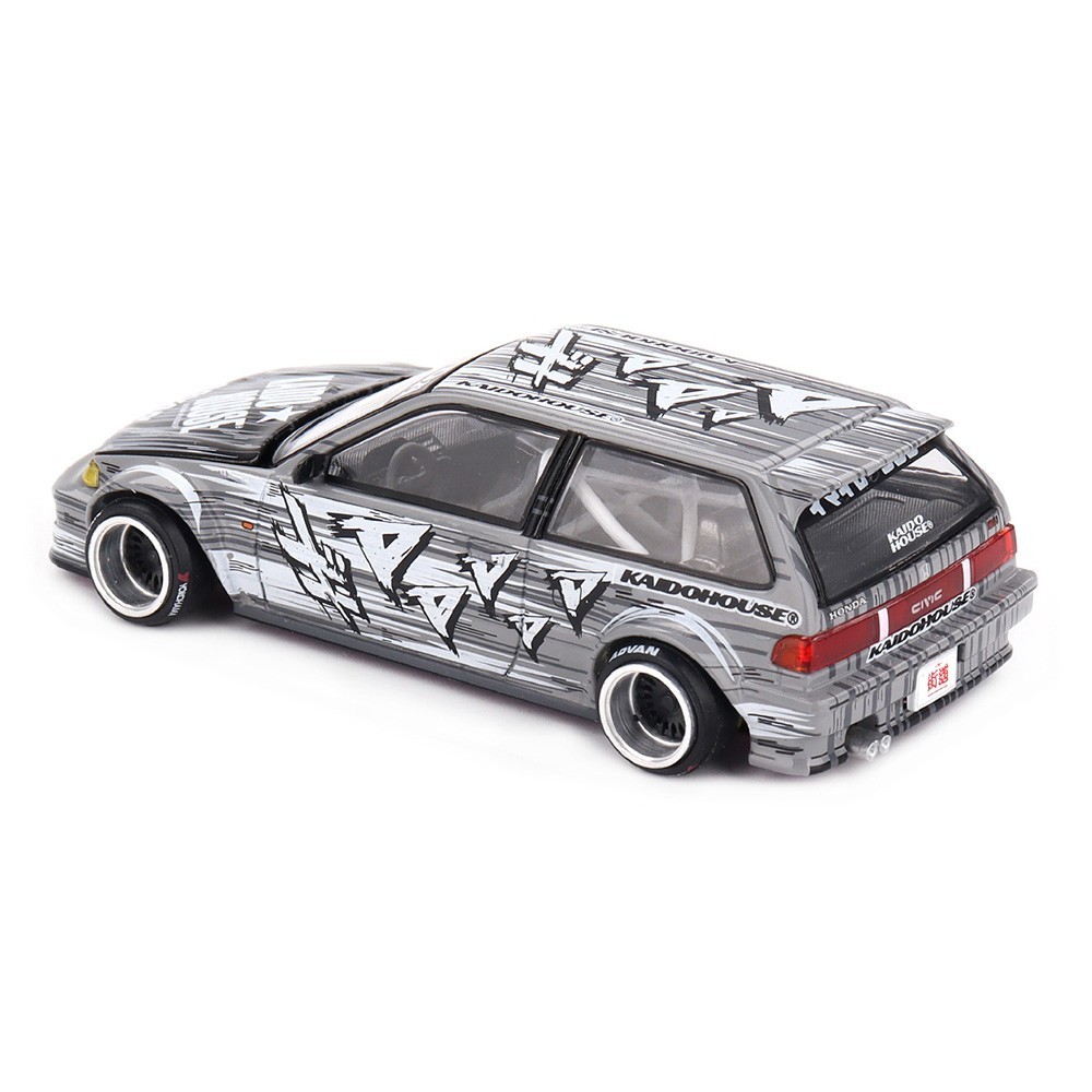Kaido House x Mini GT 1:64 Honda Civic (EF) Kaido Manga V1 – Silver #260