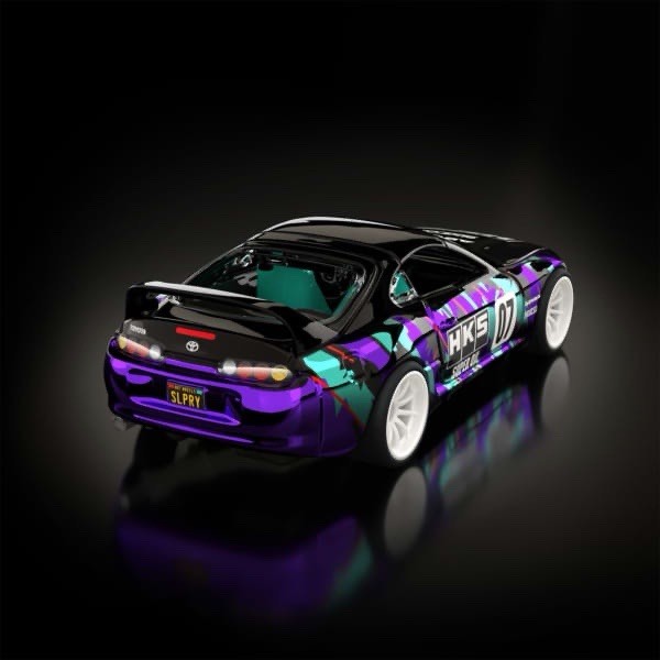 Hot Wheels RLC sELECTIONs 1997 Toyota Supra HKS “oil splash” with Removable Top!