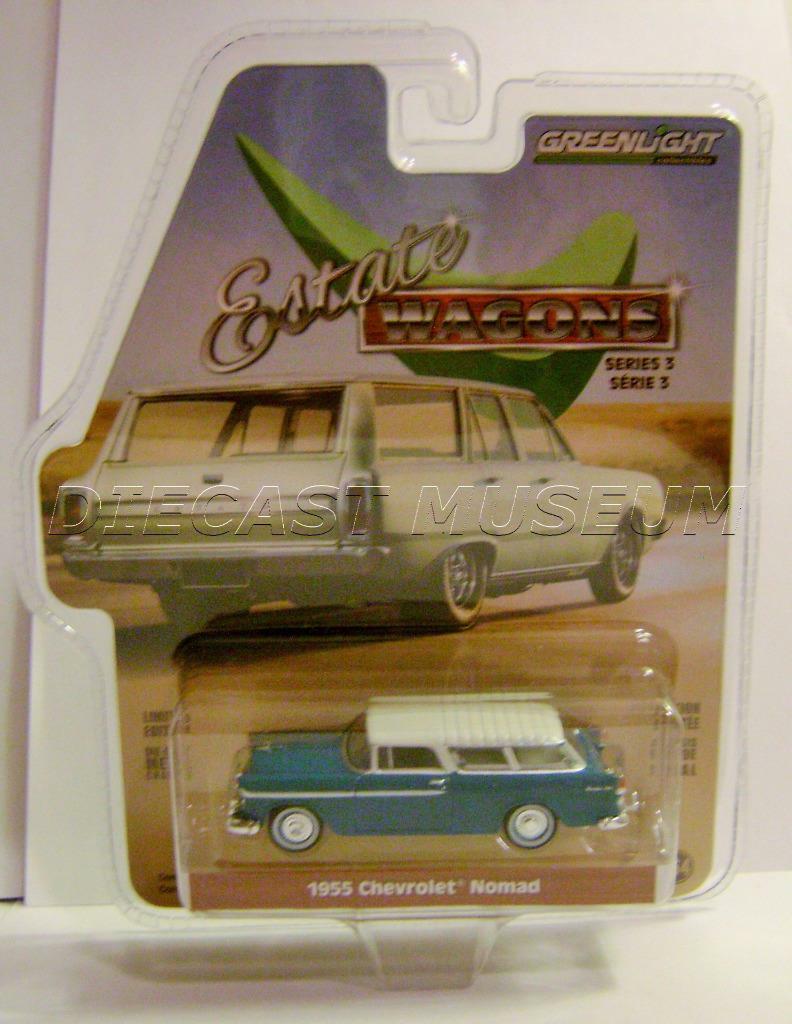 1955 ’55 CHEVY CHEVROLET NOMAD ESTATE WAGONS SERIES 3 GREENLIGHT DIECAST 2019