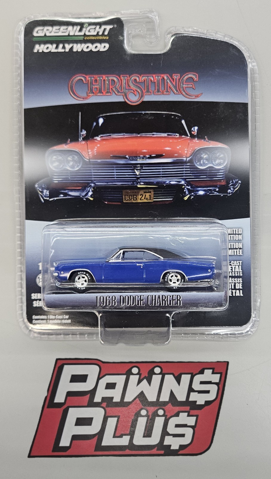 GREENLIGHT HOLLYWOOD SERIES 22 FROM THE MOVIE CHRISTINE 1968 DODGE CHARGER VHTF