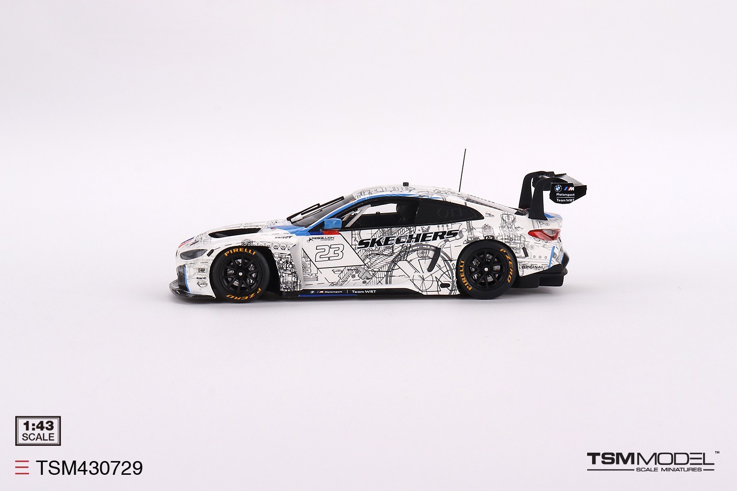TSM-Model 1:43 BMW M4 GT3 #23 BMW M Team WRT 2022 Test Livery