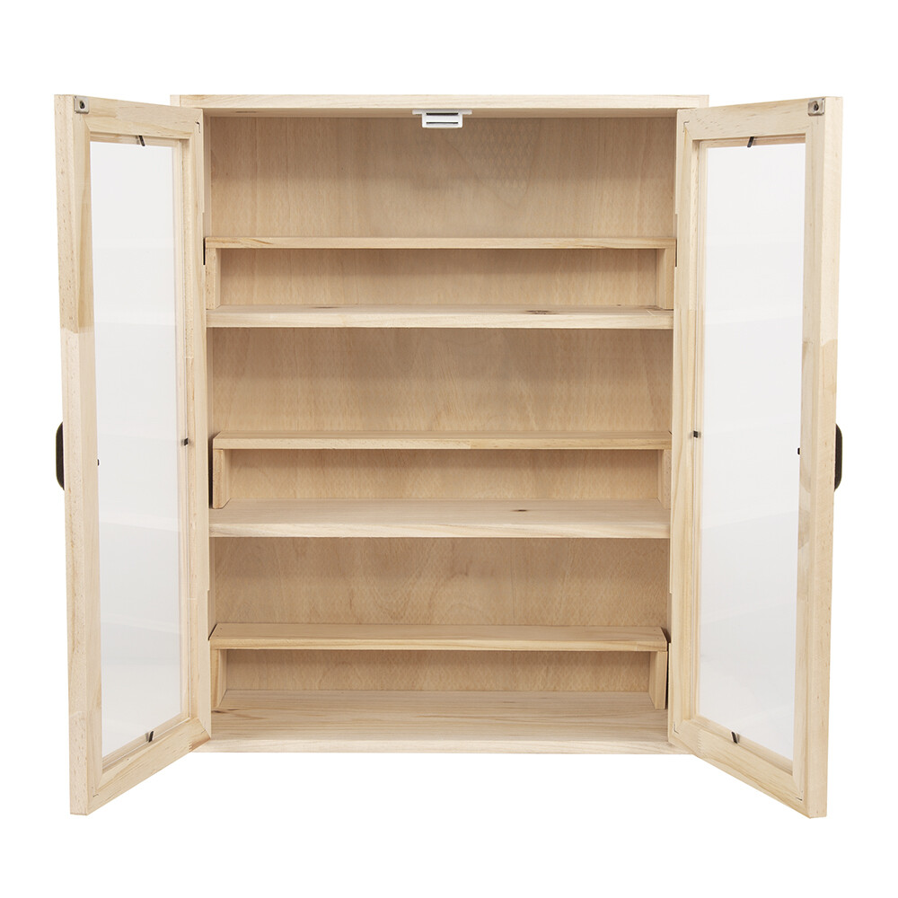 US Wood Toy Car Model Display Cabinet Collection Storage Box with Acrylic Door