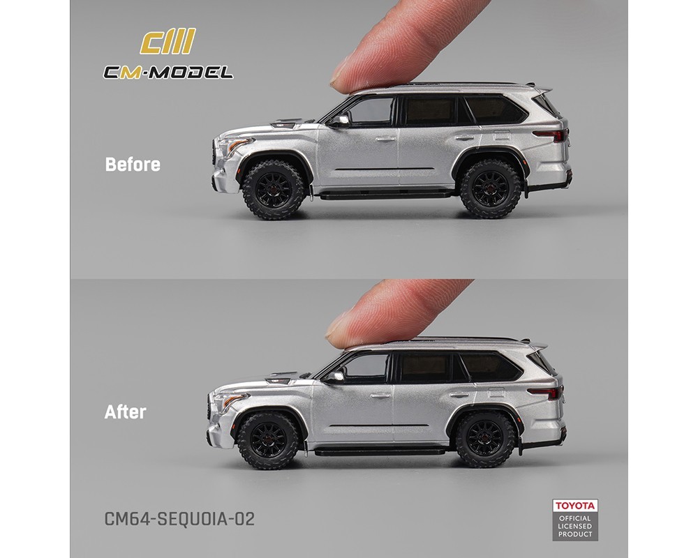 CM MODEL 1/64 SILVER – 2024 TOYOTA SEQUOIA