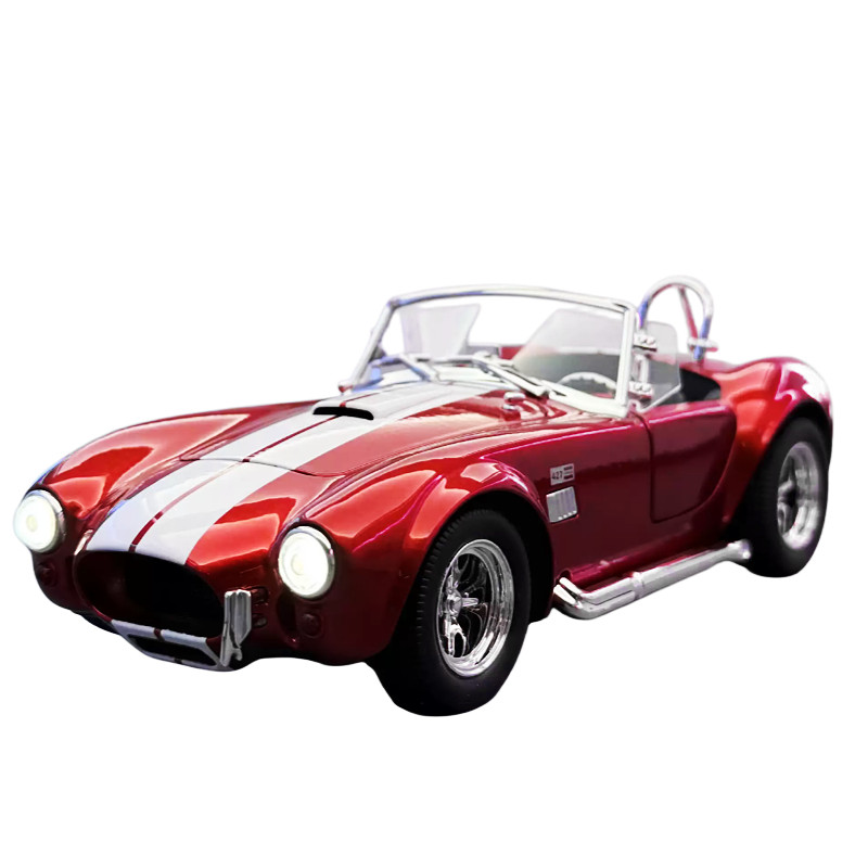 1:24 Ford Shelby Cobra 427 S/C Diecast-Light Sound Vintage Charm for Collectors