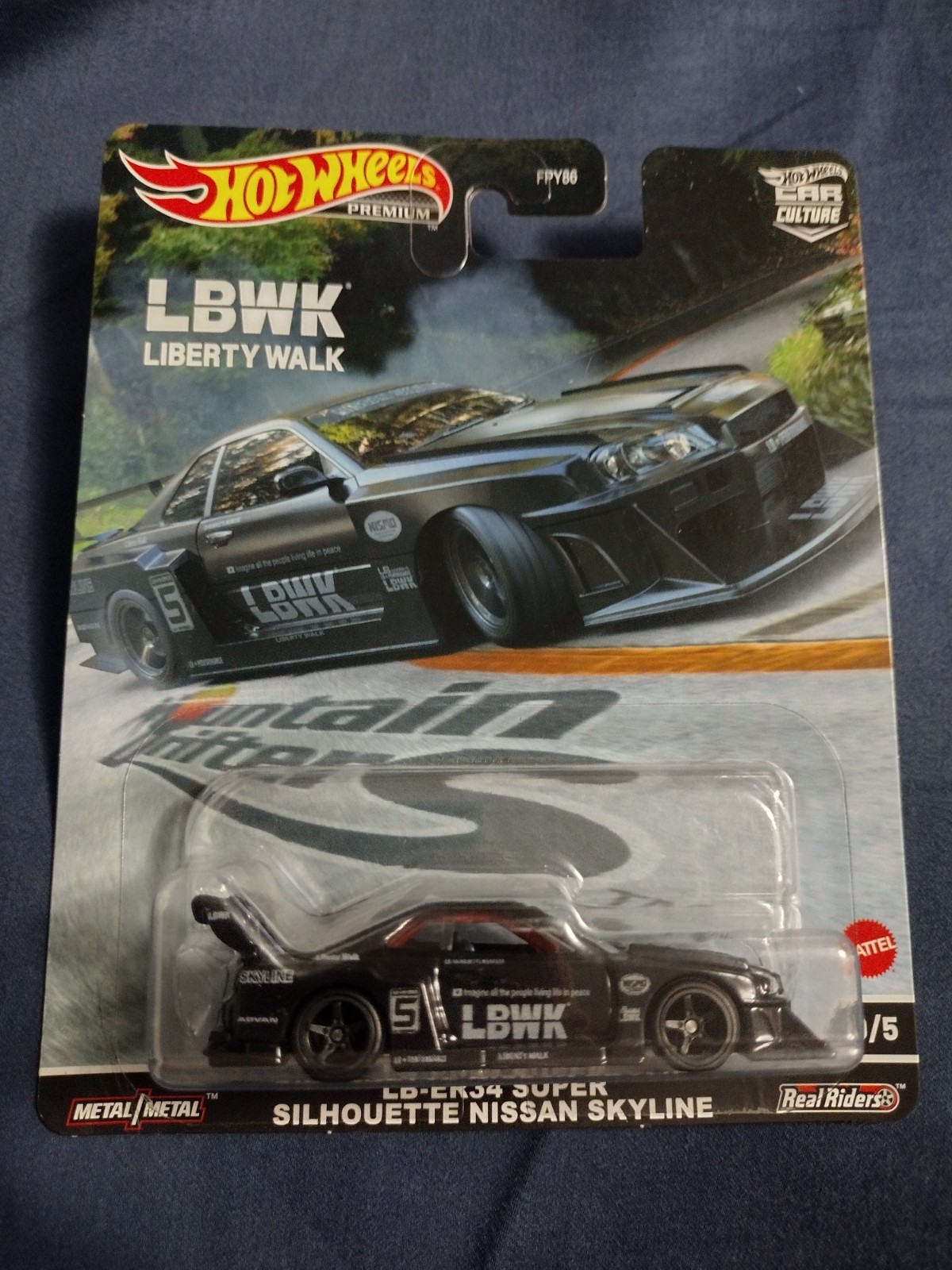Hot Wheels LB-ER34 Liberty Walk Nissan Skyline Mountain Drifters R34 CHASE LBWK