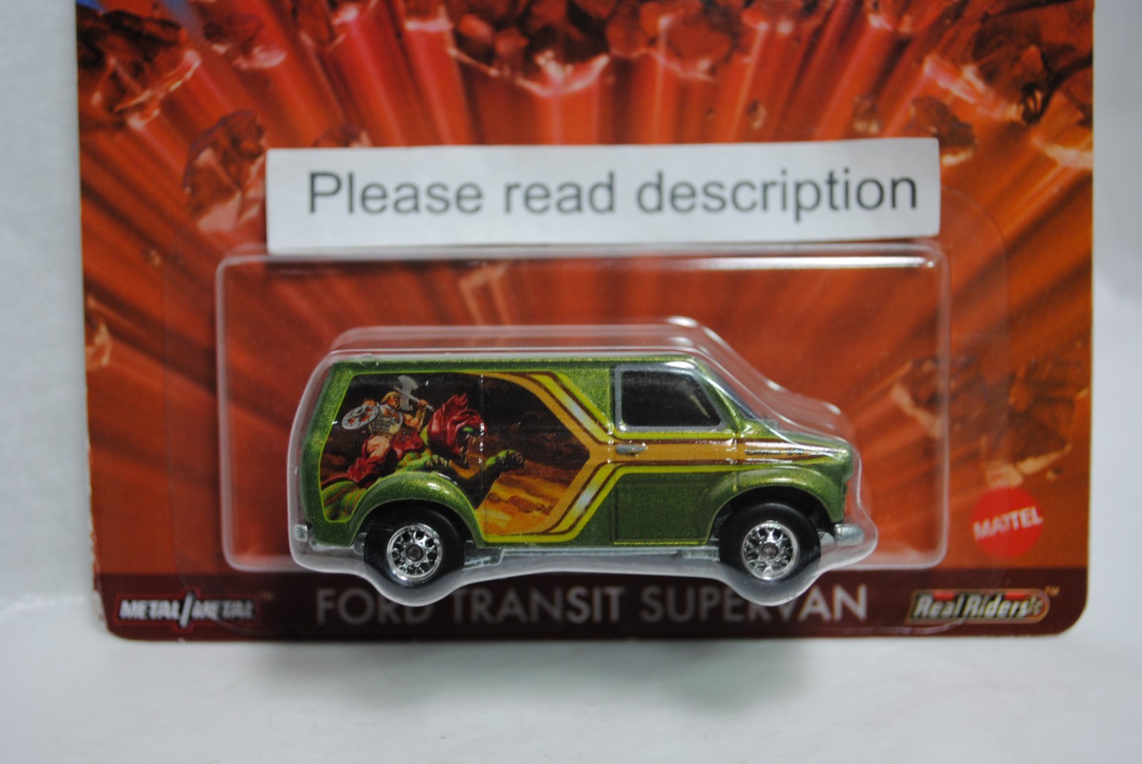 READ Hot Wheels Premium Masters of the Universe Ford Transit Supervan He-Man