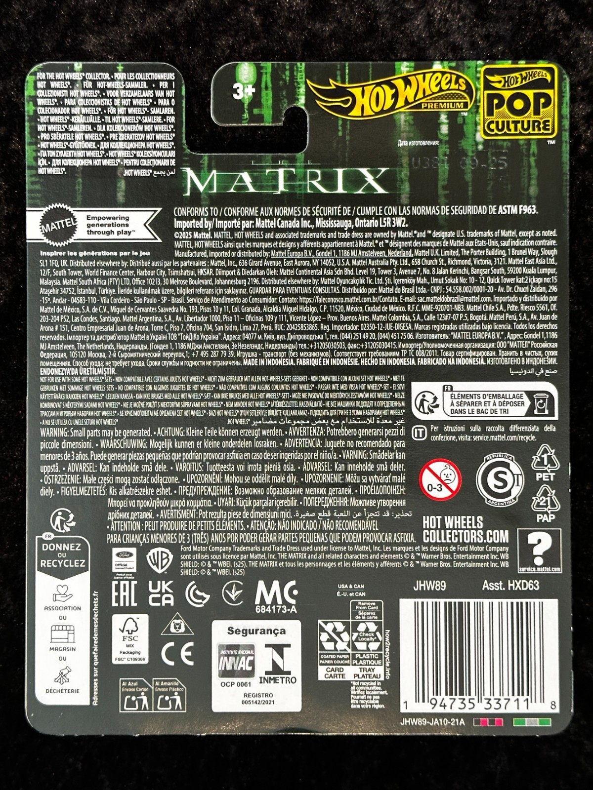 Hot Wheels Premium Pop Culture – The Matrix – ’64 Lincoln Continental JHW89