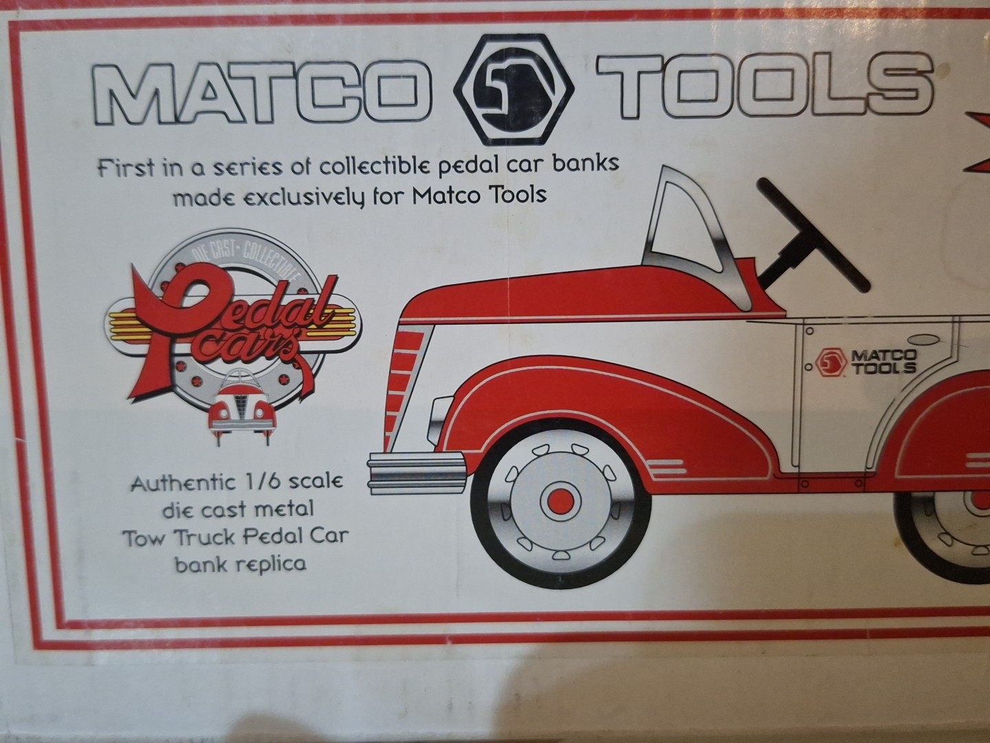 Matco Tools 1940 Gendron Tow Truck Pedal Car Bank 1/6 Diecast NIB Limited
