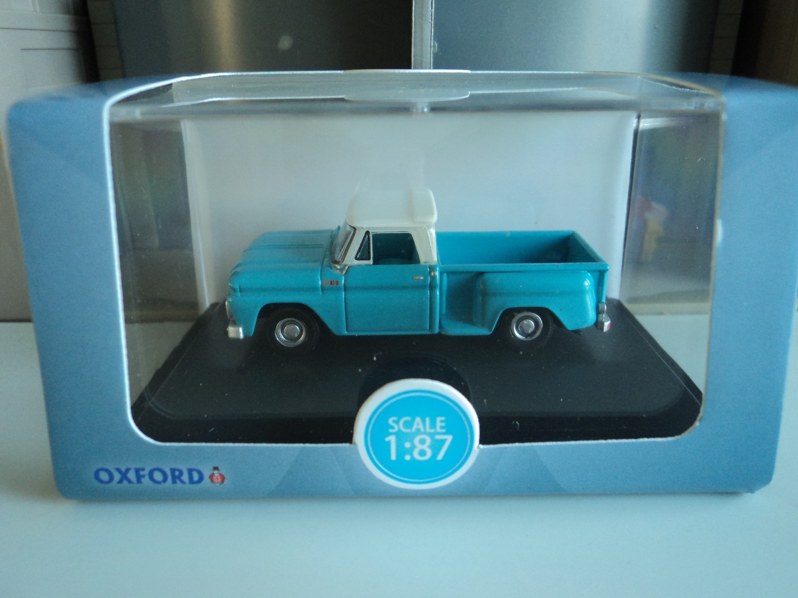 Oxford 1965 CHEVROLET STEPSIDE PICKUP Light Blue 1/87 HO diecast car GM