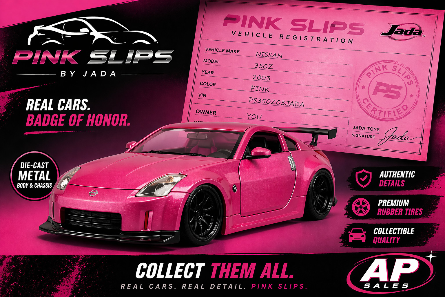 Jada Pink Slips Diecast Cars Variations | New Models Added Weekly | Choose