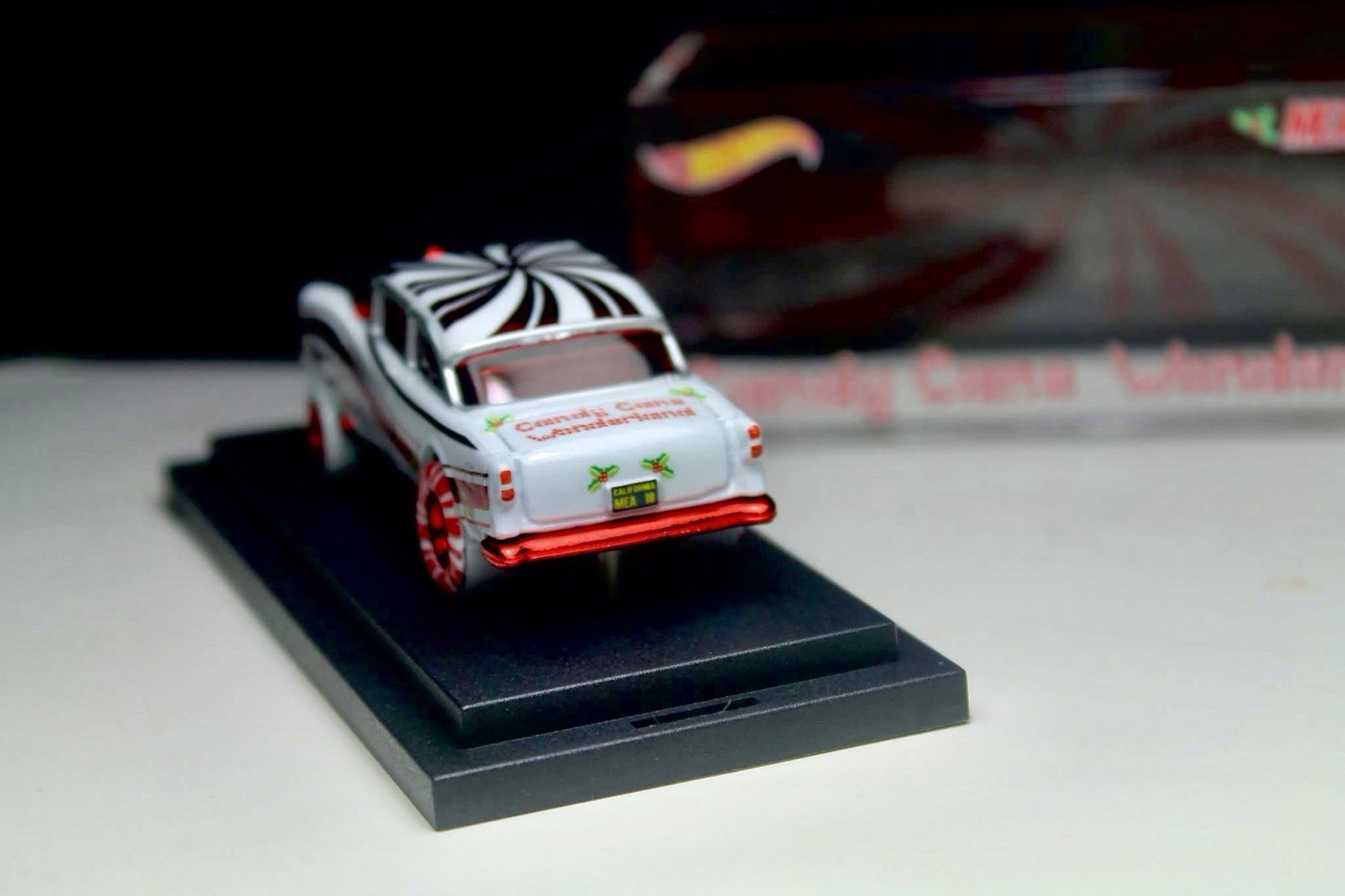 Hot Wheels 55 Chevy Bel Air Gasser White With Red Chrome Details CUSTOM Replica