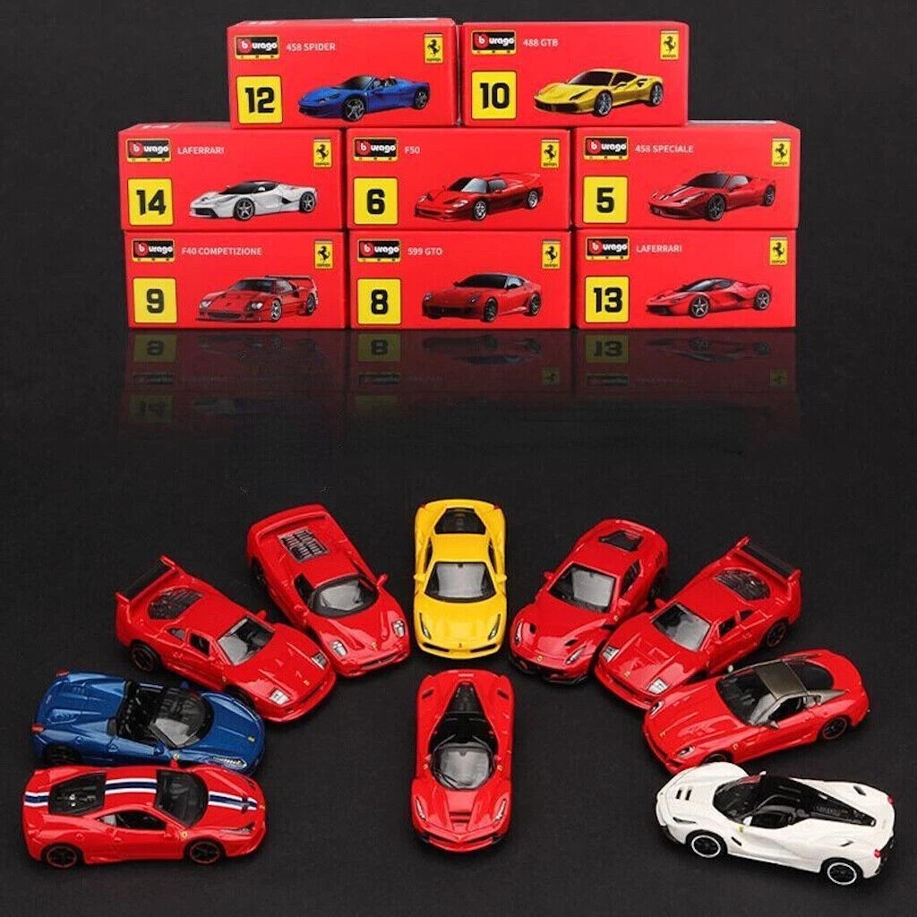 Bburago 1/64 Ferrari LAFERRARI Red Diecast Metal Racing Sports Car Ferrari RED