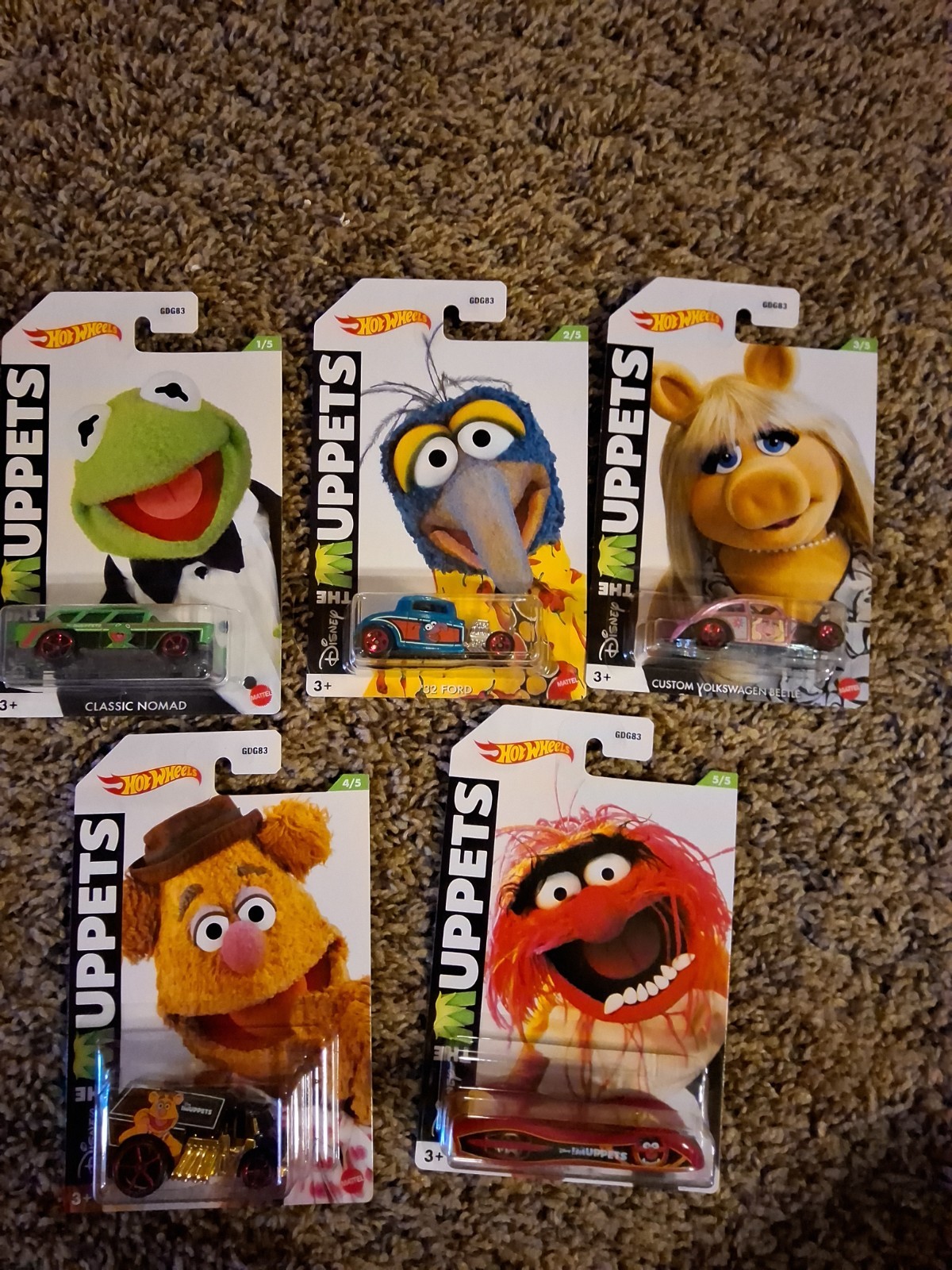 HOT WHEELS DISNEY SET OF 5 THE MUPPETS 2020