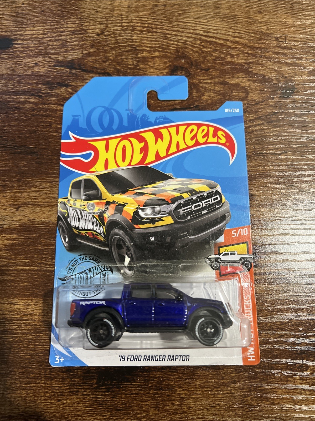 Hot Wheels #185 real riders 5/10 custom blue metallic paint FORD RANGER RAPTOR