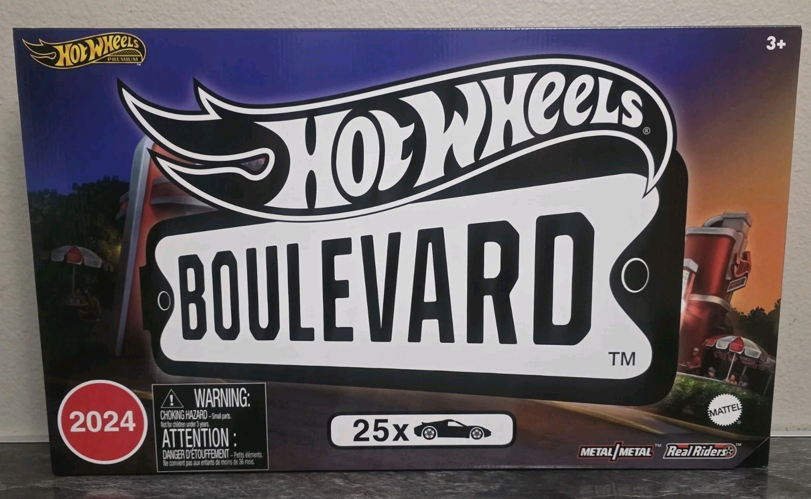 Hot Wheels Boulevard 2024 Premium 25 Car Collector Set Metal/Metal Real Riders