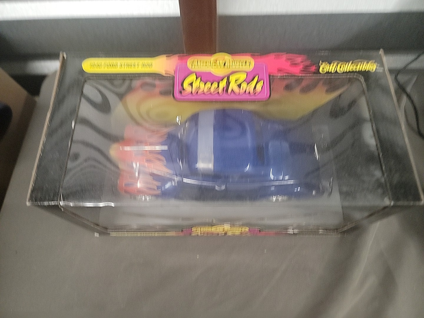 Ertl American Muscle Street Rods 1940 Ford Blue Coupe with Flames Diecast 1:18