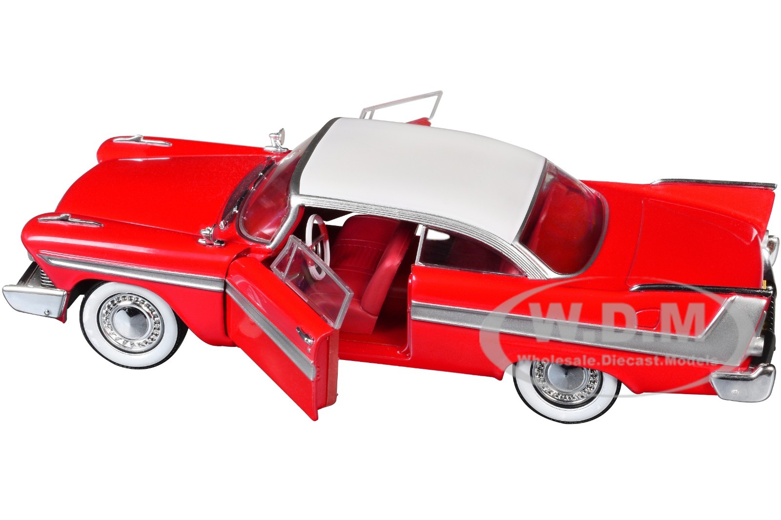 1958 PLYMOUTH FURY RED 1/24 DIECAST MODEL CAR BY GREENLIGHT 84222