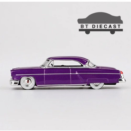 MINI GT 1954 LINCOLN CAPRI HOT ROD 1/64 DIECAST MODEL PURPLE METALLIC MGT00757