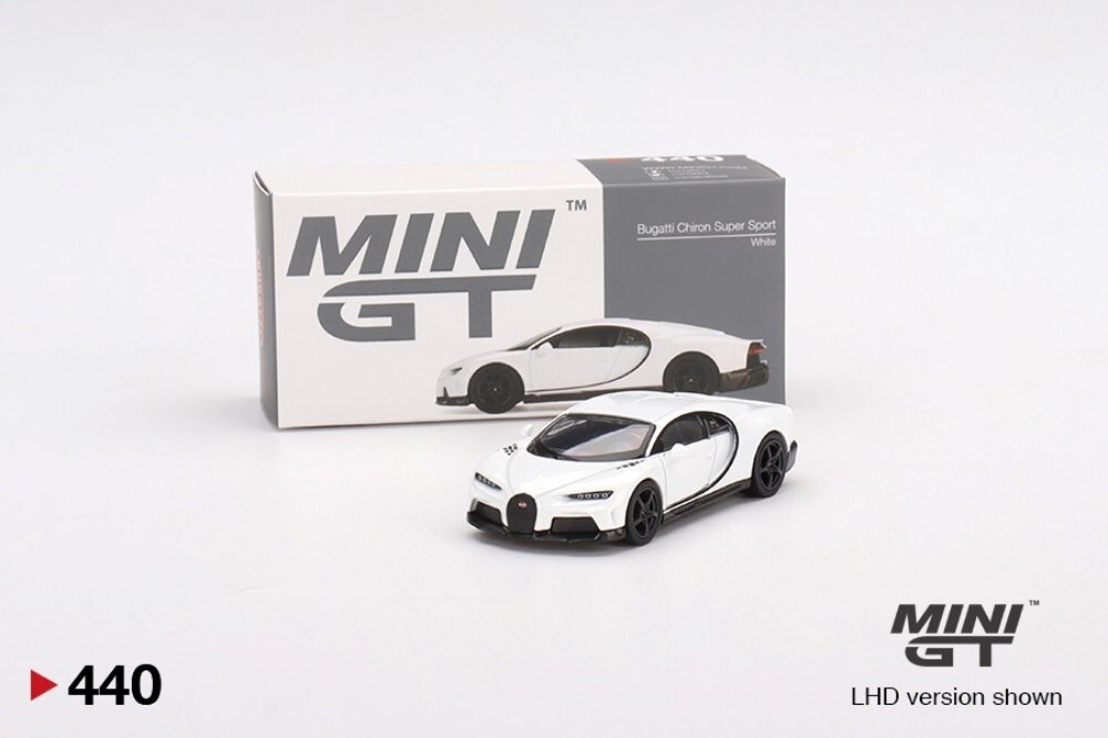 Mini GT 1:64 Bugatti Chiron Super Sport White MGT00440 Diecast Model Car Mijo