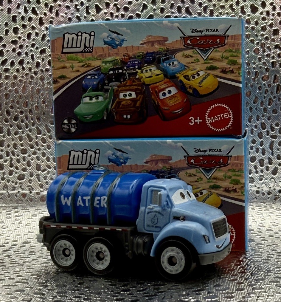 Disney Pixar Cars Mini Racers 2026 Series 2 Mr Drippy Water Tank Truck Lot Of 2
