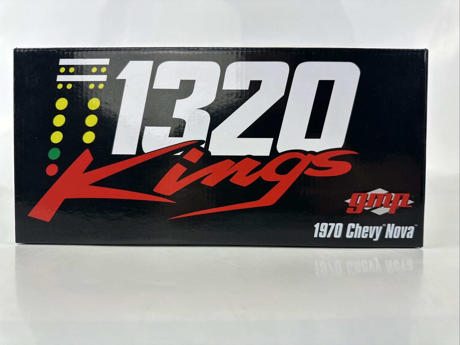 GMP 1320 Kings 1970 Chevrolet Nova 1:18 Diecast Model Street Rod Black/White