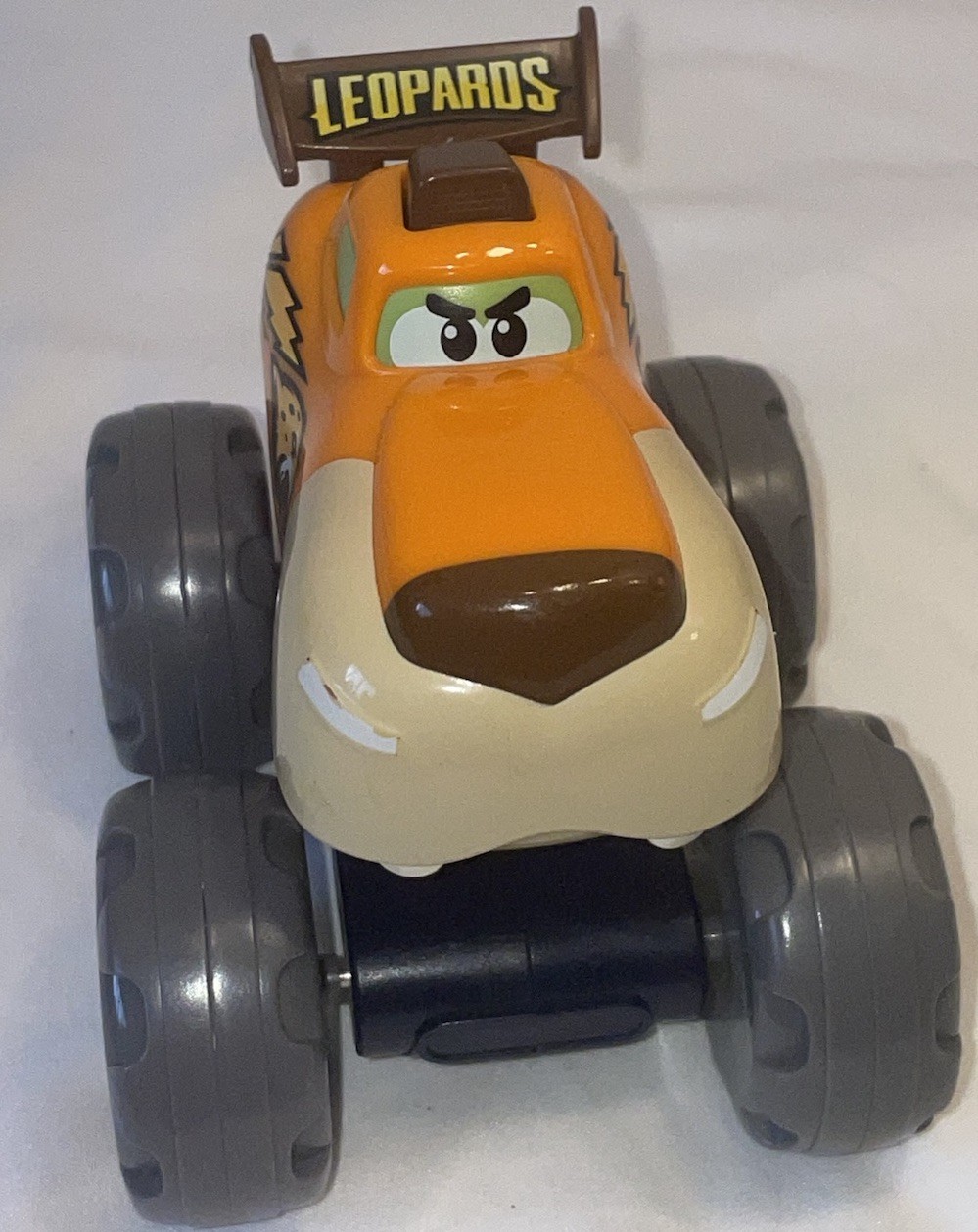 2 Animal Monster Trucks Pull Back Cars Push Button Crocodile Leopard