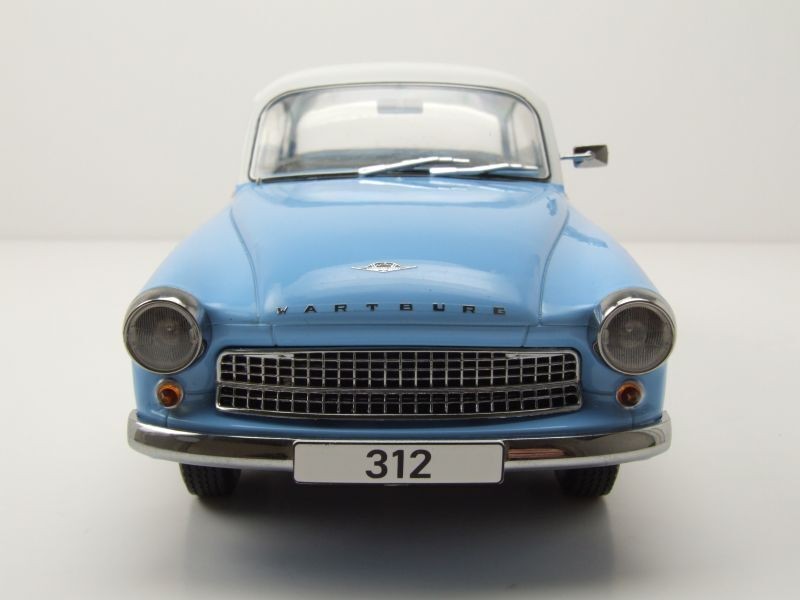 MODELCAR – WARTBURG 312 1965 Light blue and white – 1/18 – MOD18300