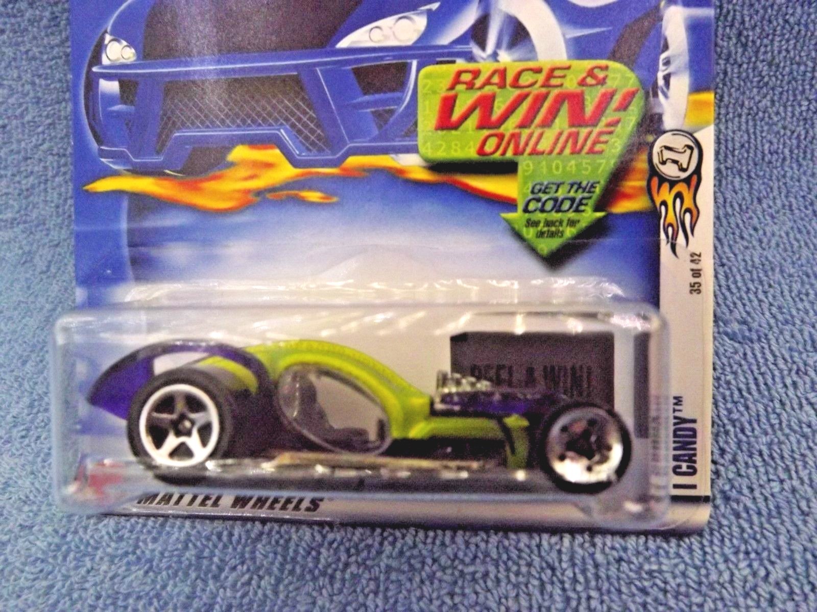 2002 Hot Wheels #47 1st Edition I CANDY Lime w/5 Sp Wheels Clear Window Variant