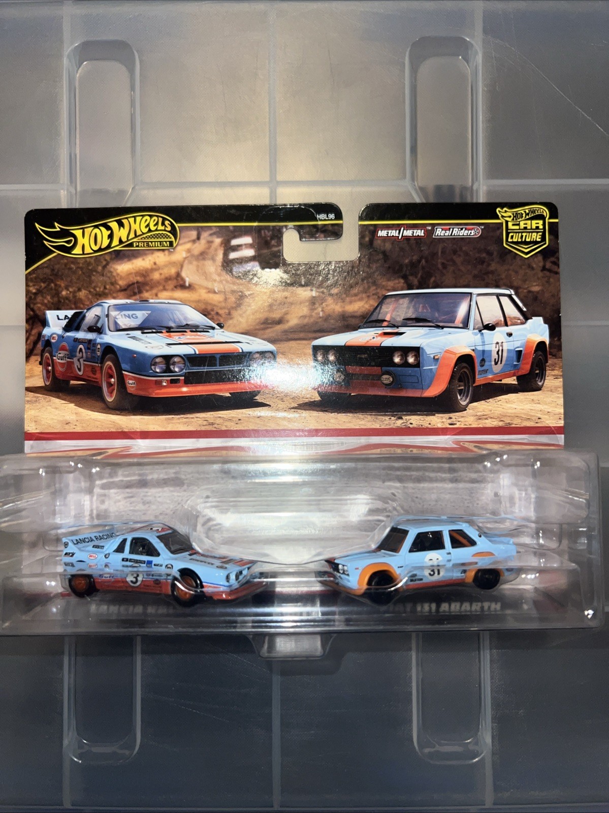 Hot Wheels Premium Car Culture 2 Pack Gulf Lancia Rally 037 & Fiat 131 Abarth!!!