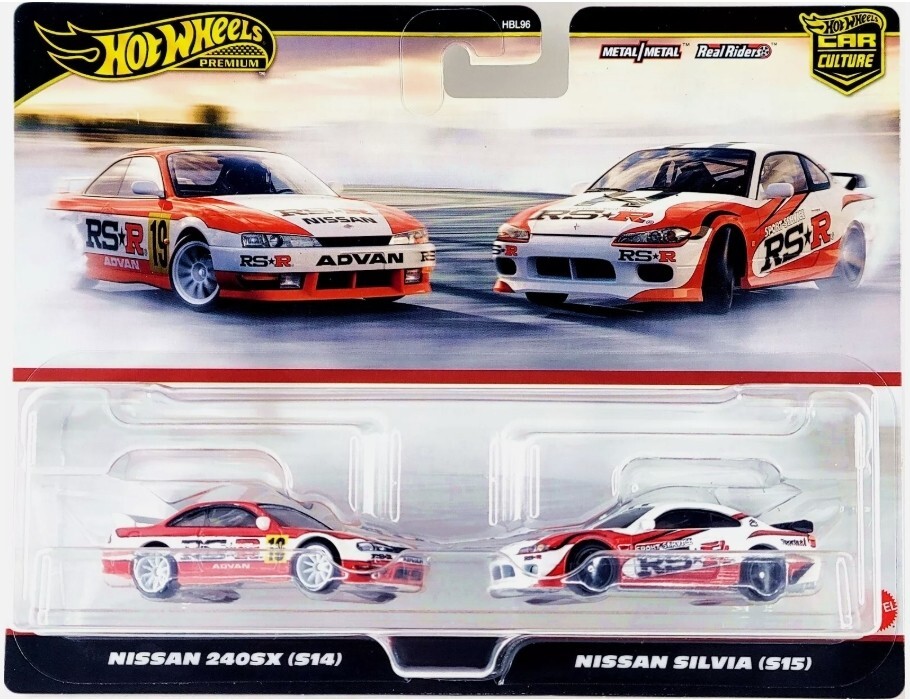 Hot Wheels Nissan 240SX S14 and S15 RSR 2 Pack HRR84-956N 1/64