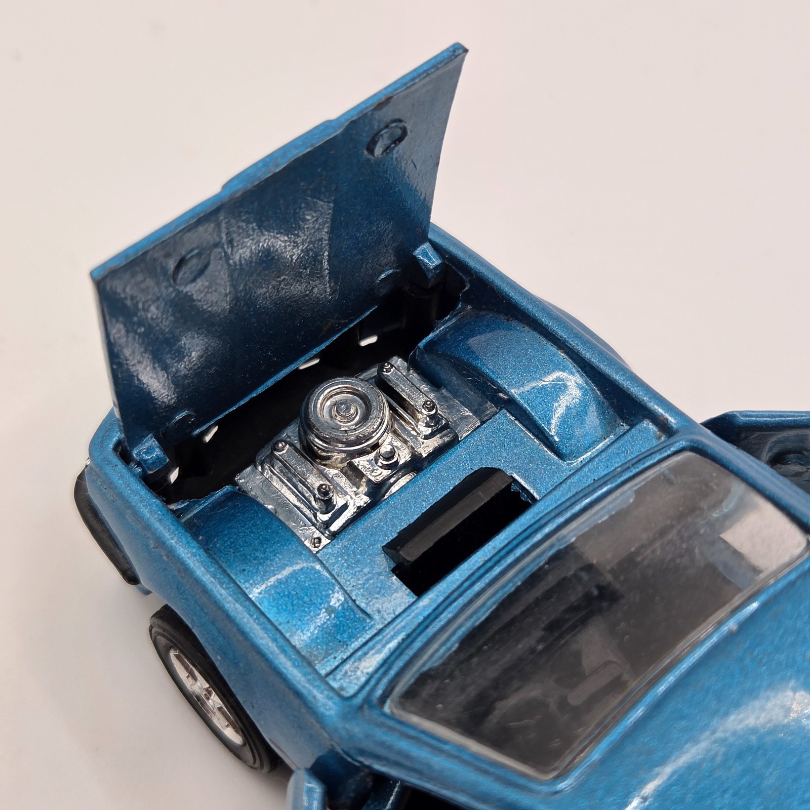 Vintage Sunnyside SS-907 BMW 635 CSi 1/41 Diecast Pull-Back Car Blue WORKS