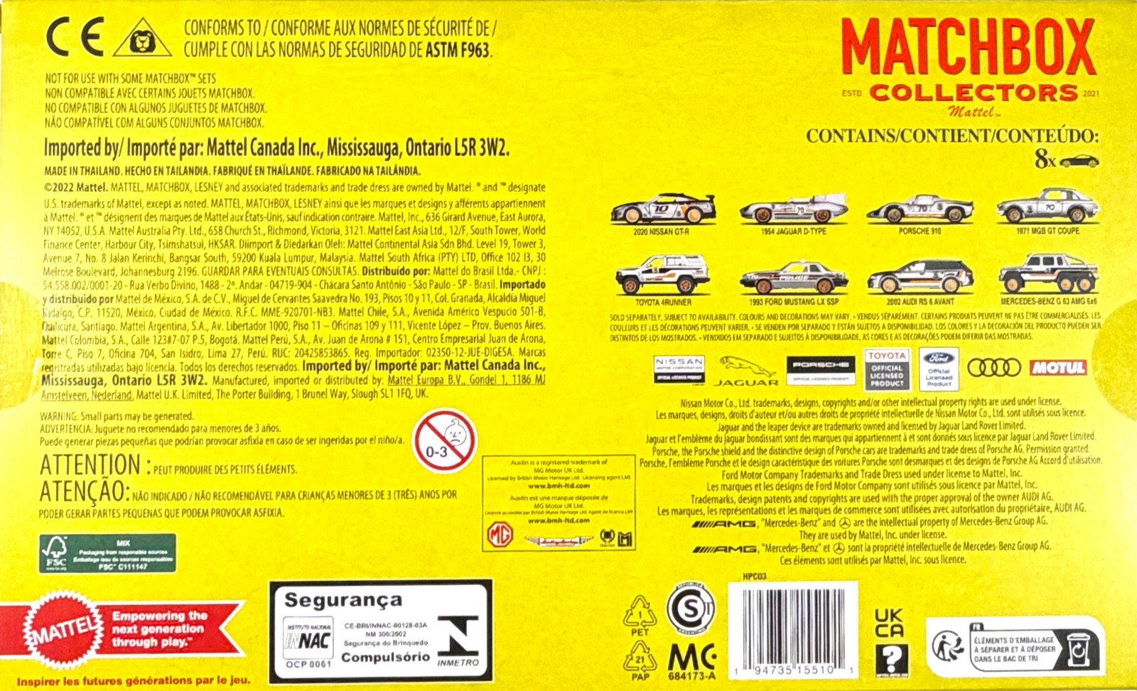 Matchbox 2023 70th Anniversary Collectors Bundle Set of 8 (inc Nismo GT-R R35)