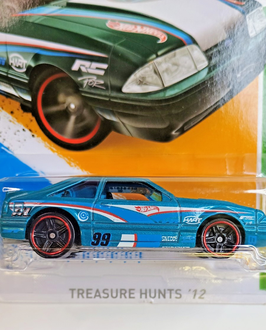2011 Hot Wheels TREASURE HUNTS ’12 ~ ’92 FORD MUSTANG Blue ~ NEW SEALED