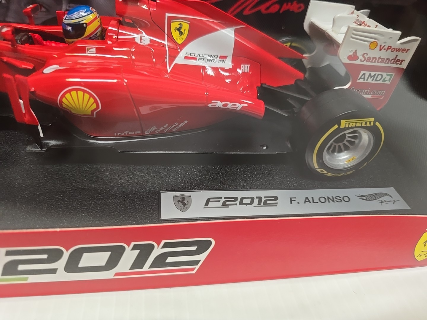 Hot Wheels Racing 1:18 Ferrari Formula 1 F. Alonso F2012 New Sealed X5520