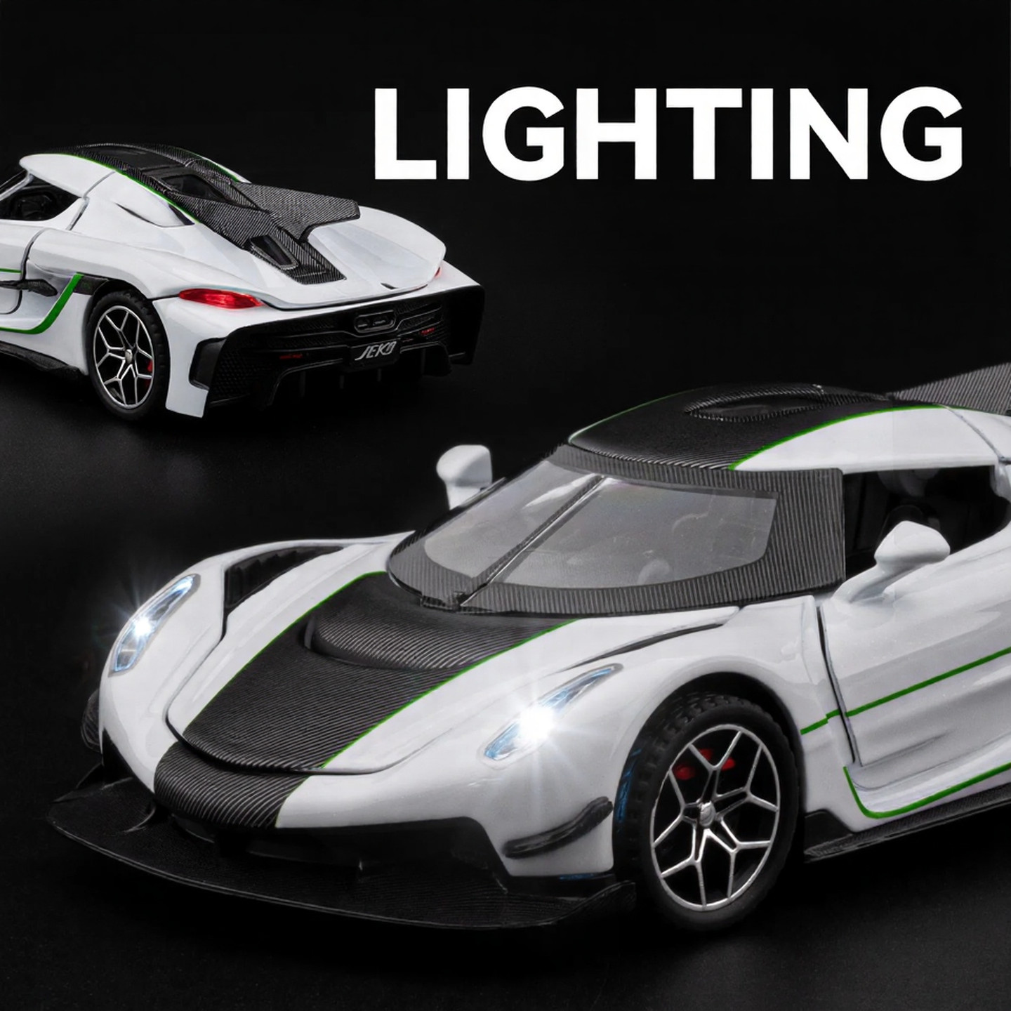 1:32 KNSG Jesko Absolut Alloy Diecast Model Car – Sound Light Pull-Back Supercar