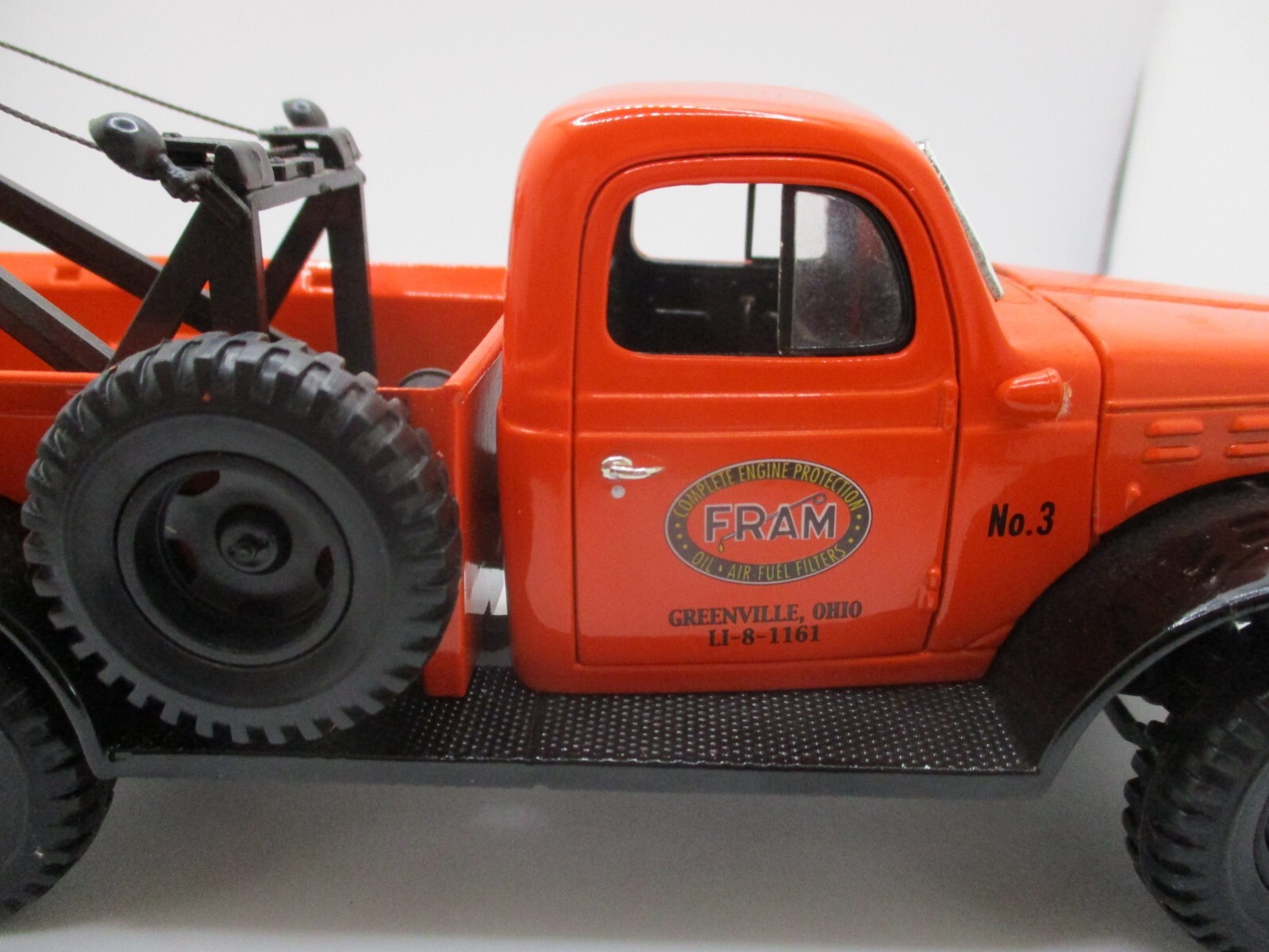 Fram Dodge Power Wagon Tow Truck No. 1 Die Cast Collectible RARE Greenville Ohio